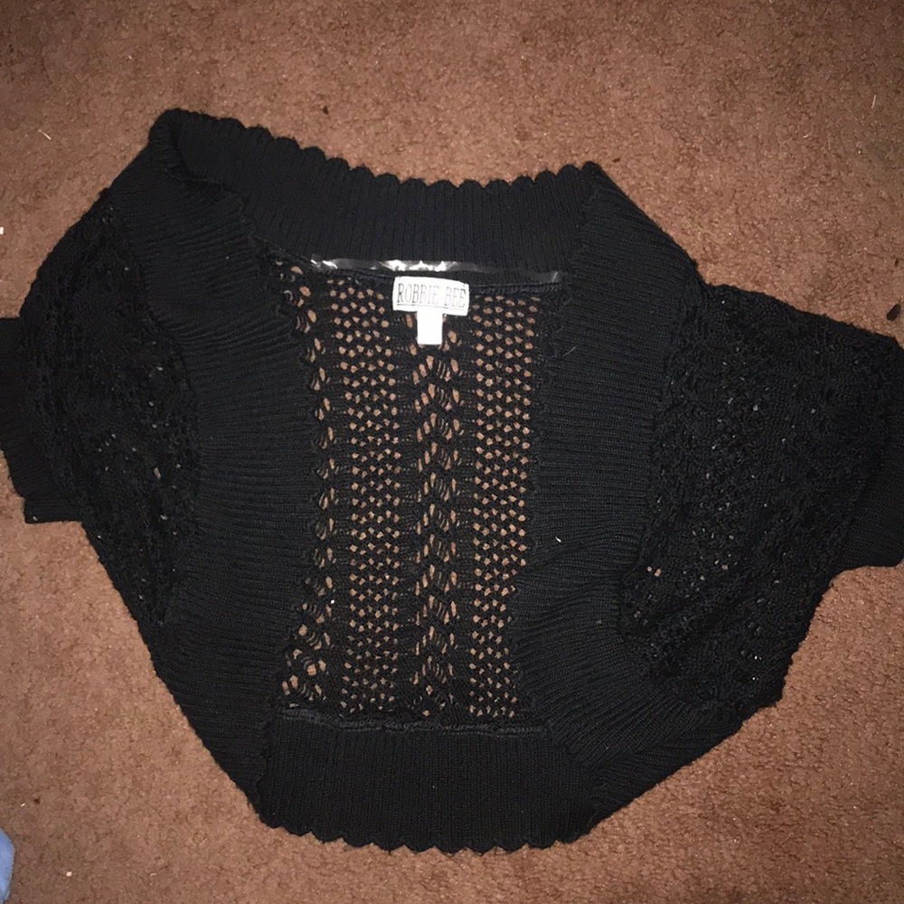 Cropped Short Sleeve Sweater